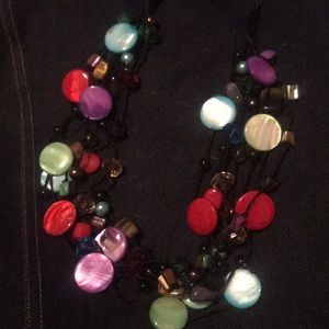 Colorful Choker beaded glass and gems